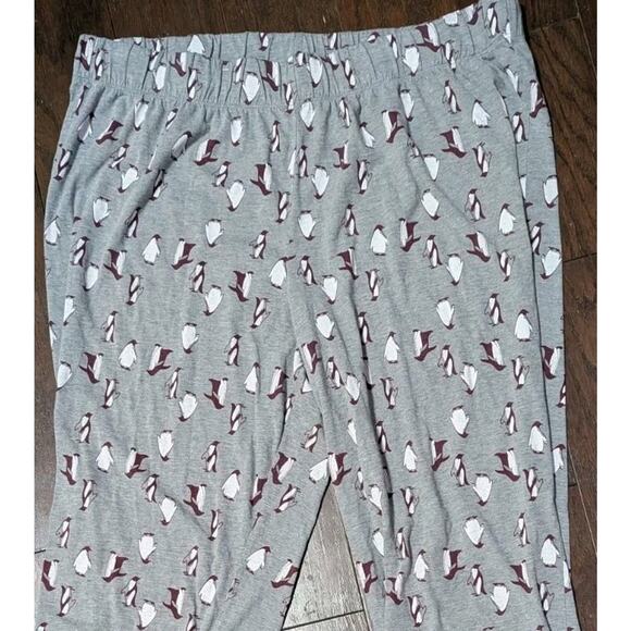 Cacique sleep pants Women Plus 22 24 gray penguin print lounge pajama bottoms - Picture 9 of 12